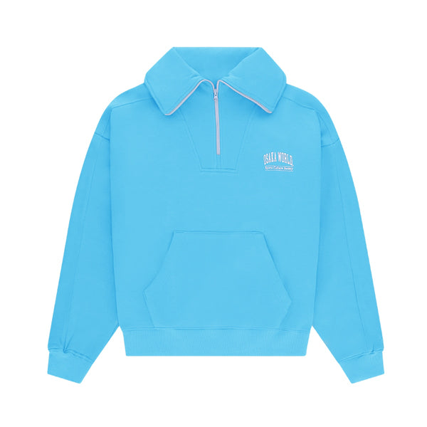 OSAKA Women Half Zip Sweater light blue