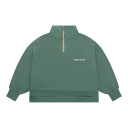 OSAKA Women Cropped Half Zip Sweater